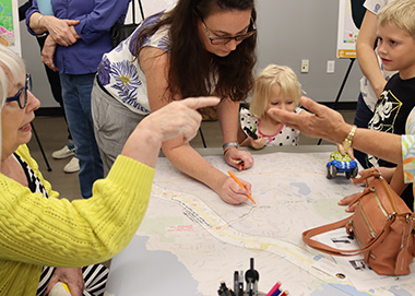 PLACE (Department of Planning, Land Management, and Community Enhancement) staff meets with residents, businesses, and concerned citizens to discuss changes to the North Monroe Corridor